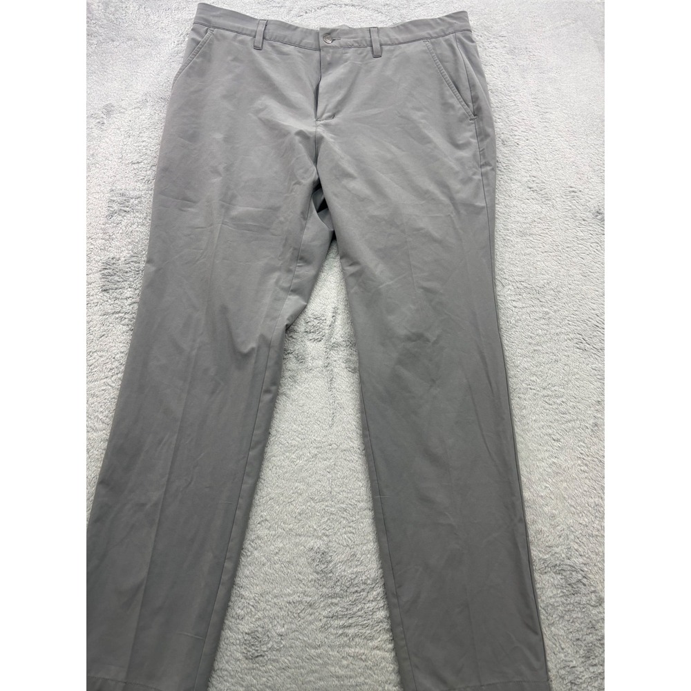 Adidas Golf Pants Mens 36x32 Gray‎ Flat Front Performance Stretch Athletic